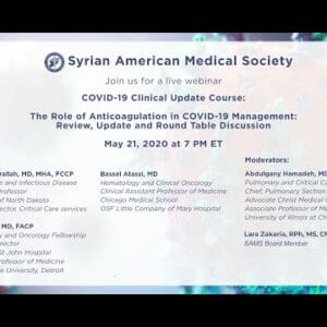 COVID-19 Clinical Update Course: The Role of Anticoagulation in COVID-19 Management